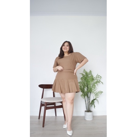 CALSIE SET - SET JUMBO BIGSIZE-COKLAT