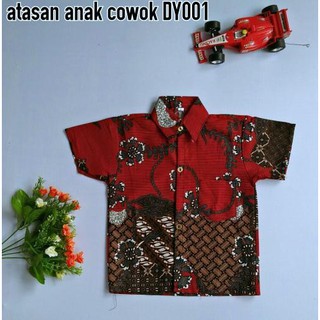  Baju  couple  batik keluarga  lengan panjang DY02 merah 