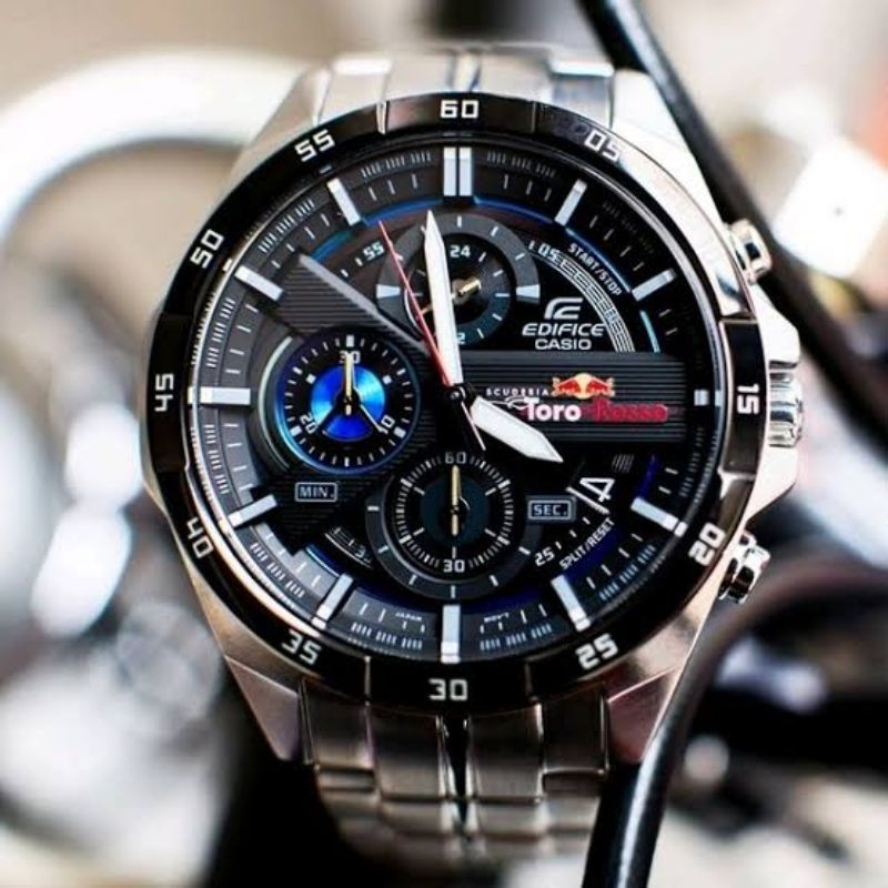Jam Tangan Pria Merk Casio Edifice Type Efr-556 Original Bm Toro Rosso Free Box Set