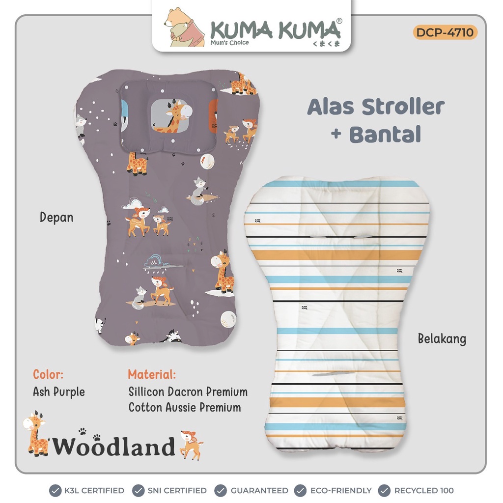 Kuma Kuma Alas Stroller Bayi + Bantal