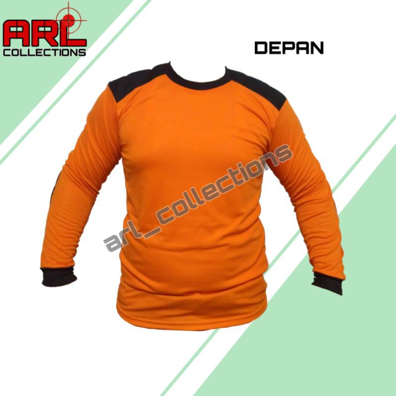 BAJU KAOS T-SHIRT LENGAN PANJANG ORANGE/KAOS DECKER PANJANG BPBD/BNPB/KAOS PANJANG LAPANGAN