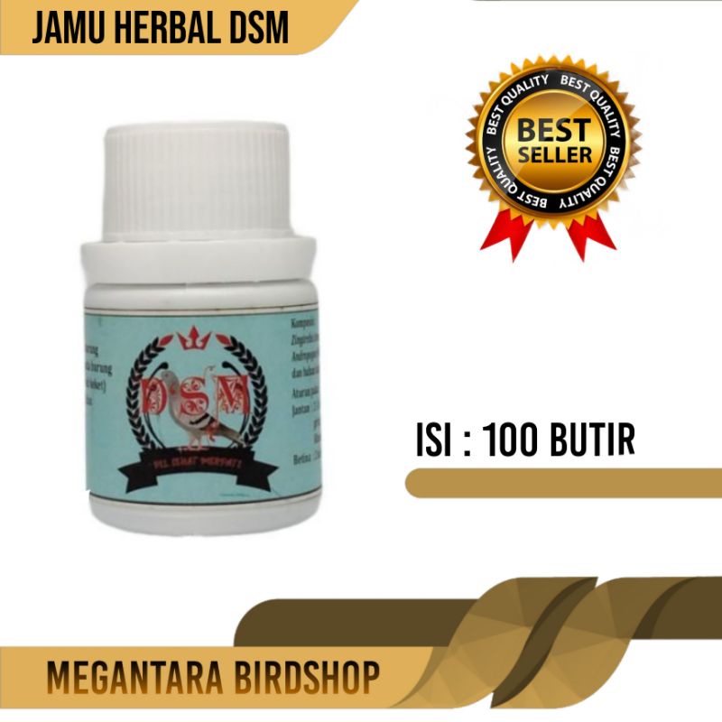 jamu sehat dsm khusus merpati 100 butir perawatan harian burung merpati jamu herbal dsm