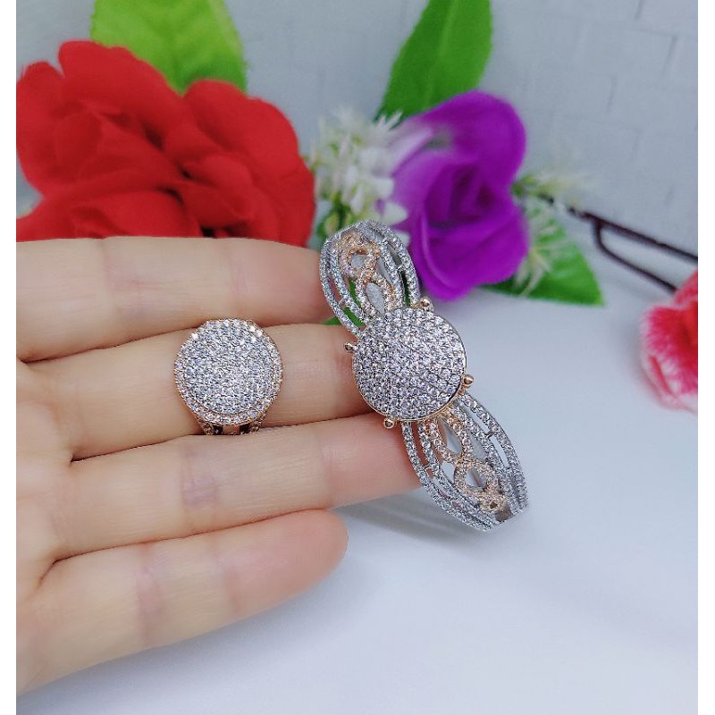 Gelang&amp;Cincin set Kombinasi Perhiasan Wanita S009.010