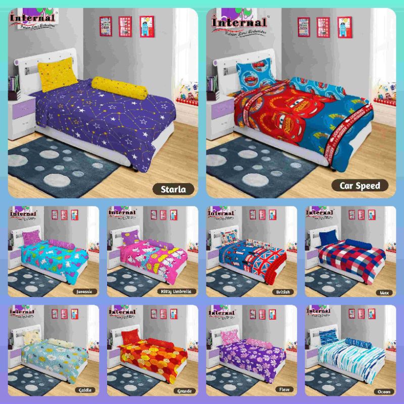 Bedcover Internal 120x200 Set Katun Motif Karakter