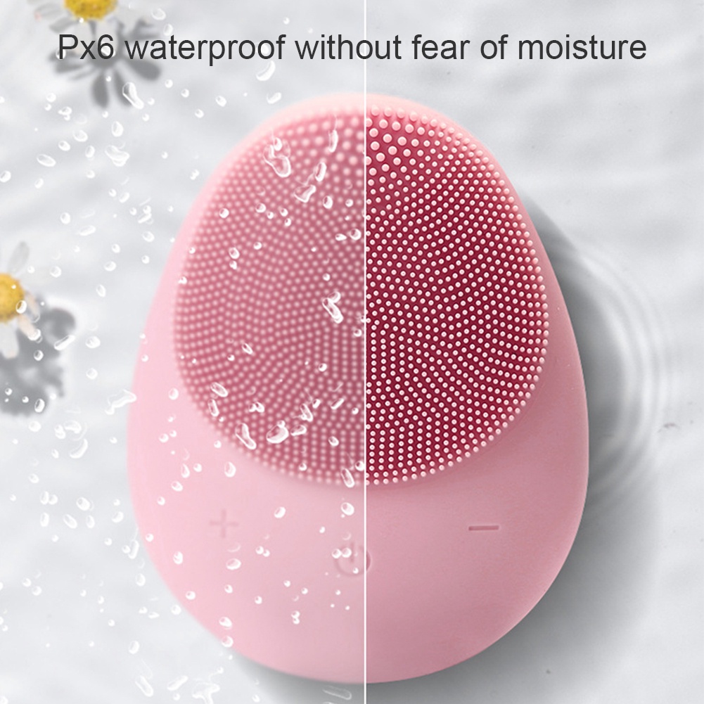 Eggy Cleansing Electric Ultrasonic Facial Cleanser Tahan Air USB Isi Ulang Untuk Membersihkan Wajah/Pori-Pori