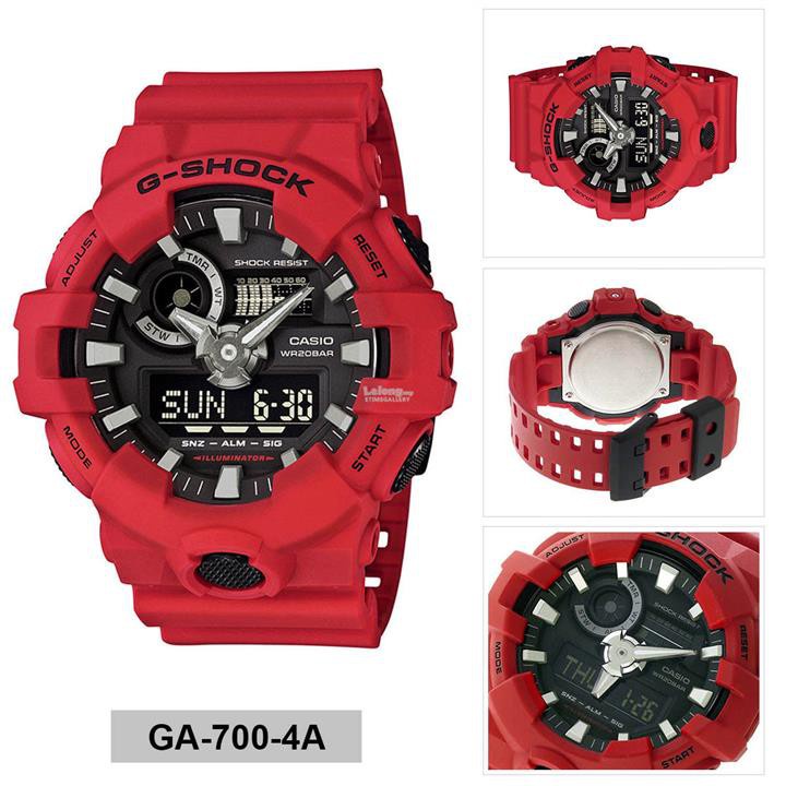 JAM TANGAN PRIA GA-700 DUALTIME ANALOG DIGITAL AUTOLIGHT FULL FITUR