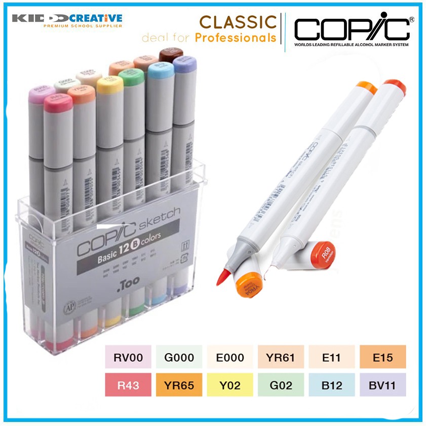 

COPIC SKETCH 12 BASIC COLOR SET