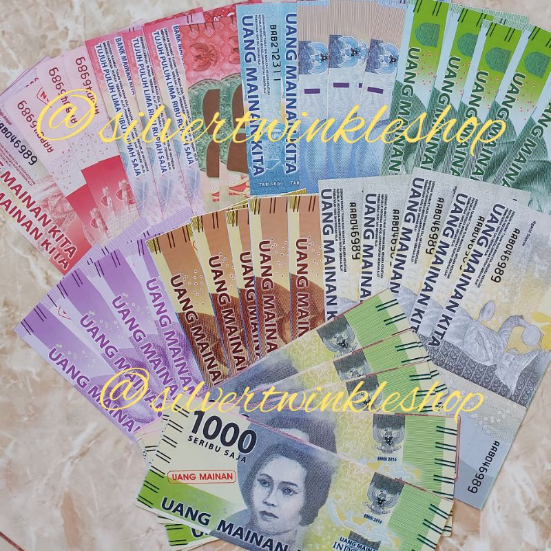 Mainan anak uang kertas / mainan anak uang uangan / mainan edukasi uang mahar rupiah mirip asli / ua