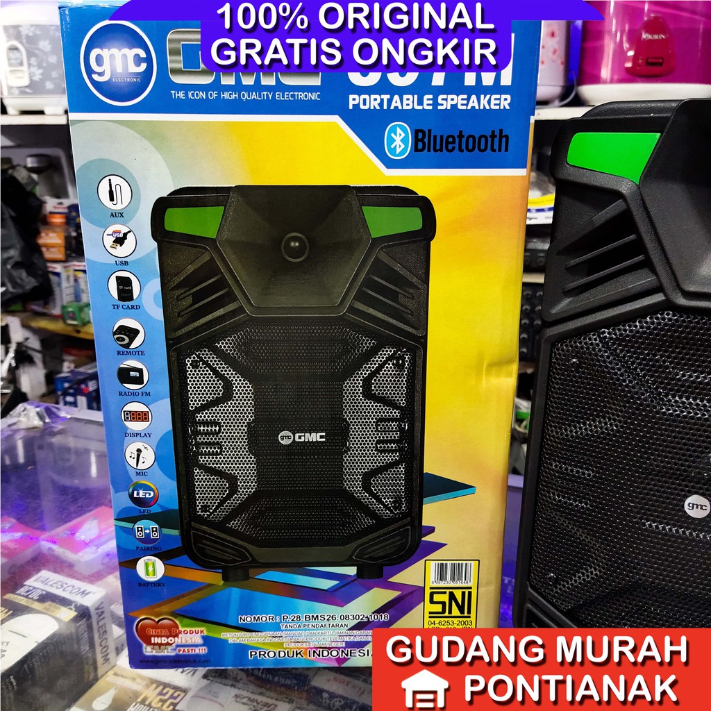 Speaker GMC 897M aktif portable 6.5 inch 6,5&quot; Bluethoot Meeting pengeras suara