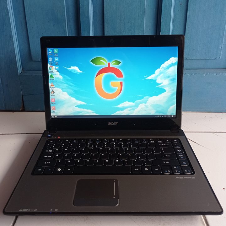 Acer Aspire 4741 Hitam Silver 14 inch  core i3 RAM 4GB SSD 128GB Windows 10 Laptop Second