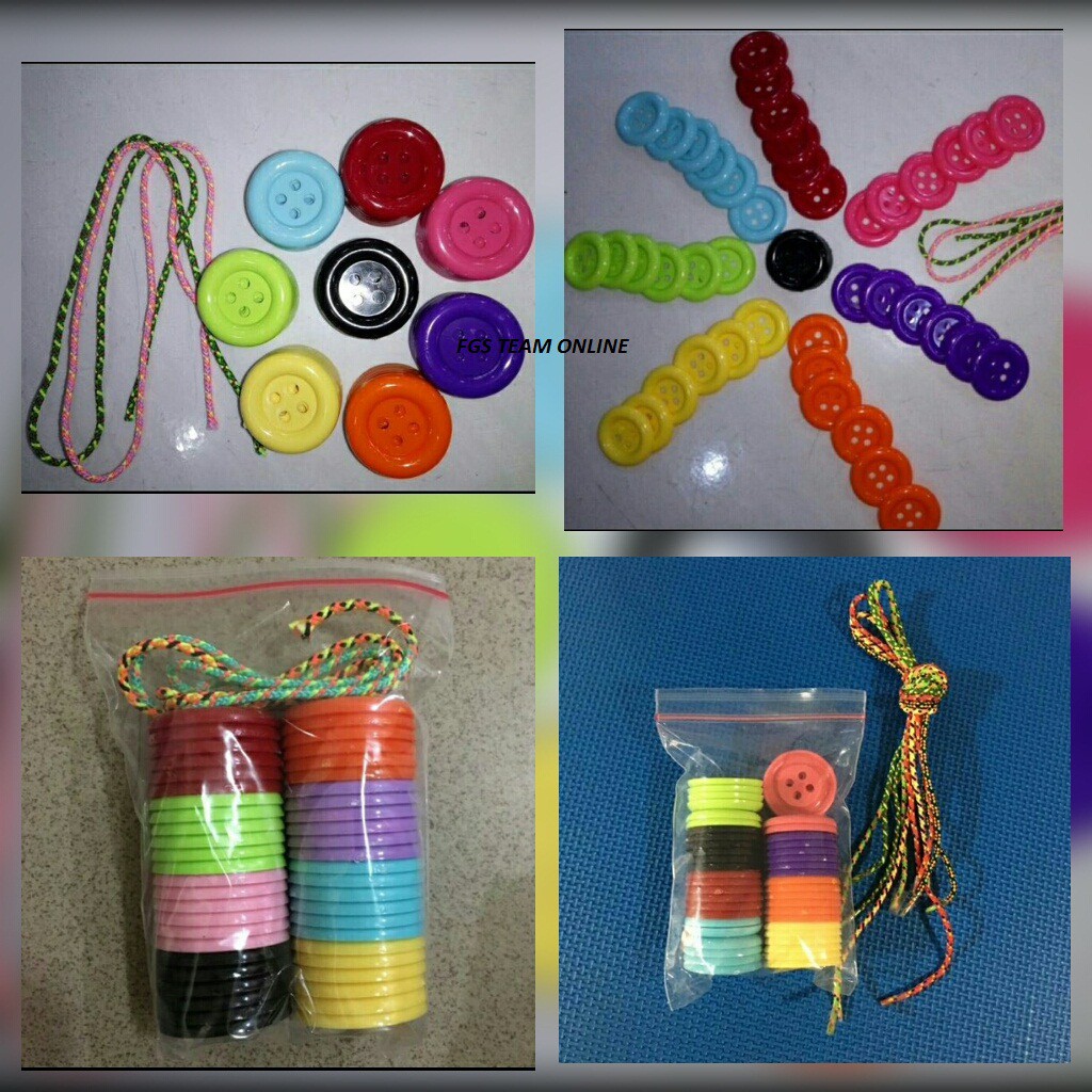 MAINAN EDUKASI/EDUKATIF ANAK MERONCE KANCING BESAR WARNA WARNI