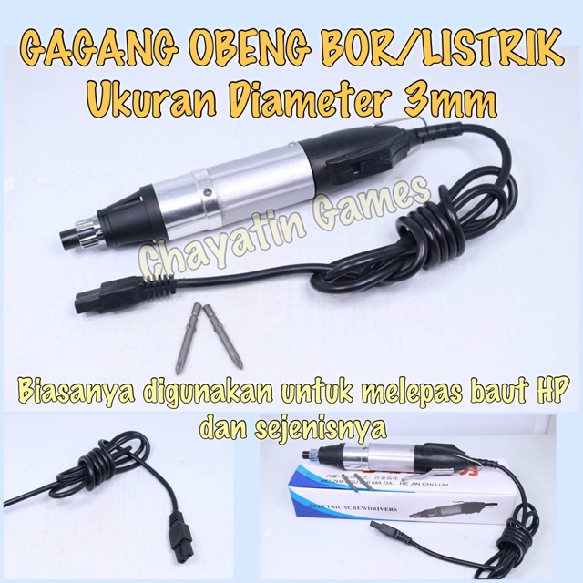 Gagang Obeng Bor Listrik Model Adaptor Ukuran Diameter Obeng 3mm Model Kecil