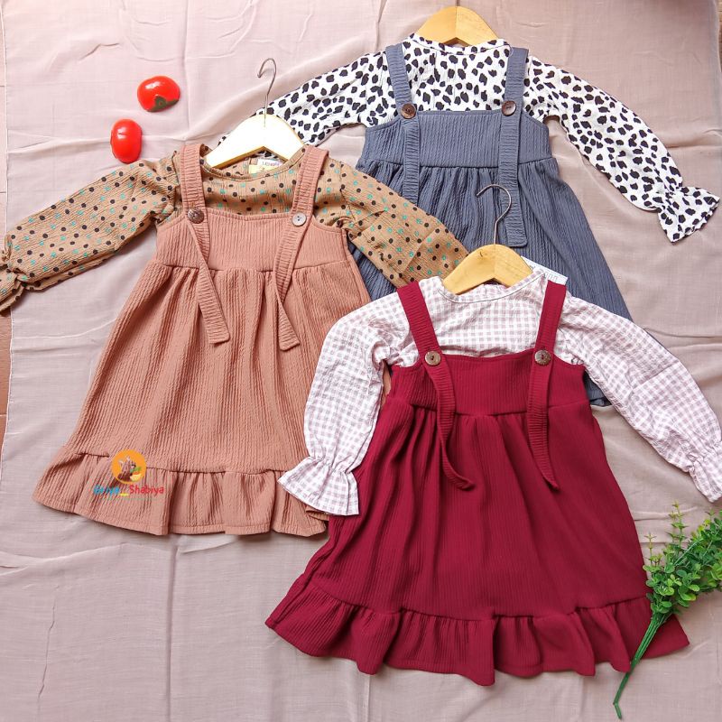 DRESS LEONI BAJU OVERALL ANAK 1-5TAHUN BEUZE