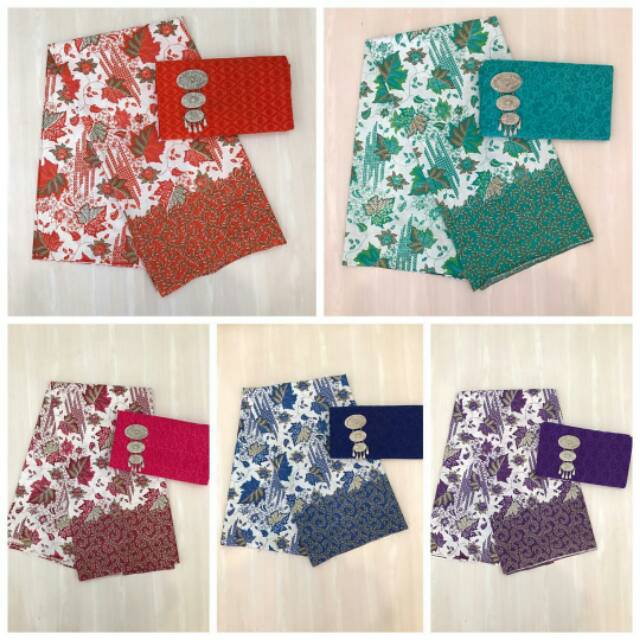 Crn kain batik printing dan embos murah kain batik bahan sergam kerja kain bahan baju motif daun