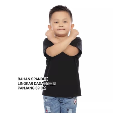 Jeco fashion Kaos anak polos bahan spandex