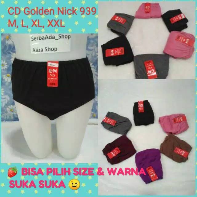 CD Wanita Murah Bagus Merk Golden Nick 937 939 Size M - XXL Big Size Celana Dalam Perempuan