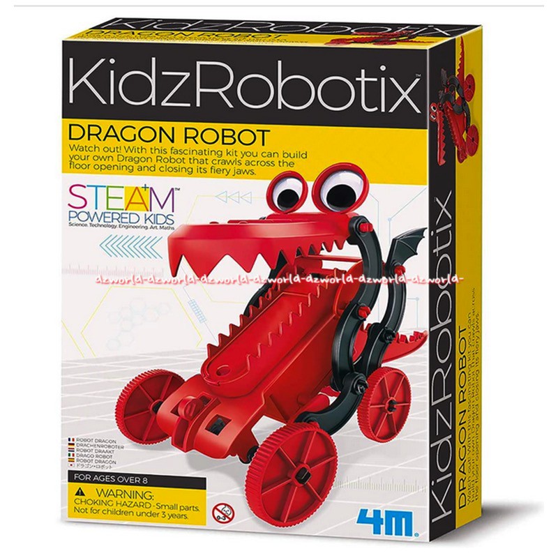 4M Kidzrobotix Red Dragon Robot Mainan Membuat Robot Naga Merah