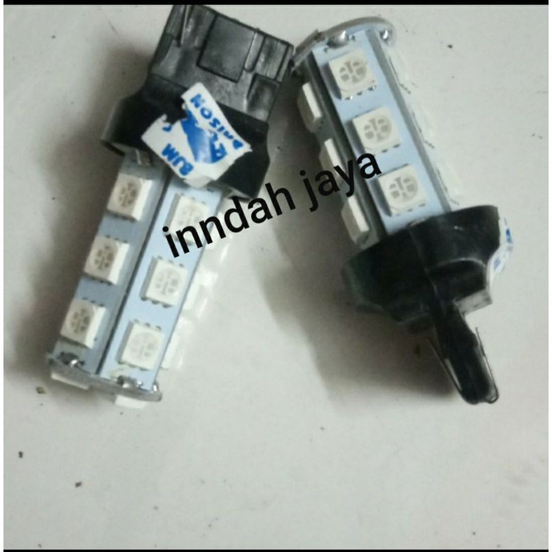 Lampu Sein T20 18 Led 12 Volt Biru.Putih Led Sein