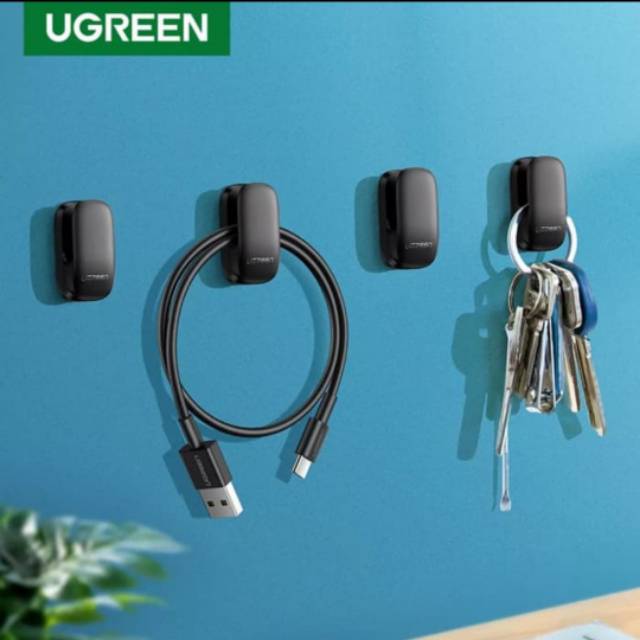 Ugreen Wall Holder Hooks Hanger Clip Organizer Hook Holder Mount Dashboard 4pcs