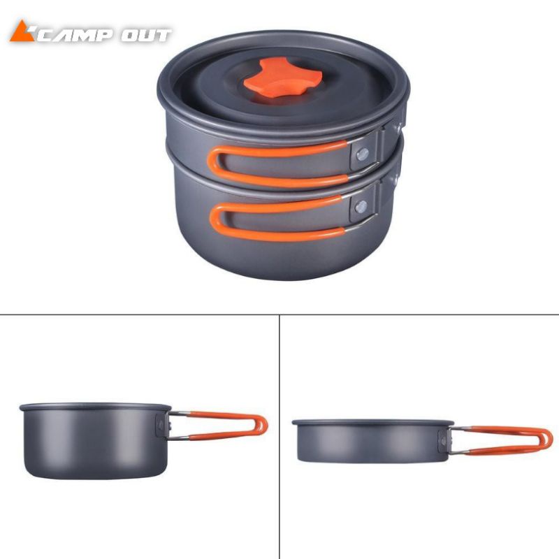 DS-200 cooking set outdoor - Alat masak gunung -  Nesting camping full set - Alat masak camping - Panci camping - Nesting