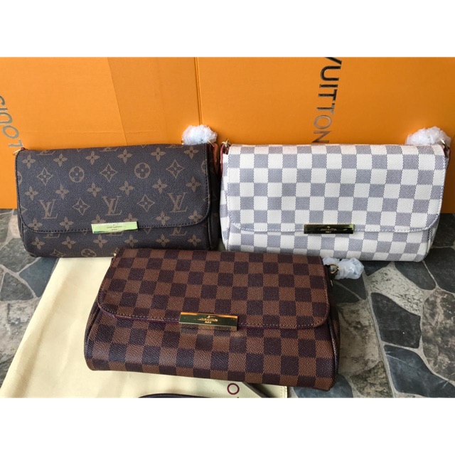 LV FAVORIT MONO/DAMIER/AZUR (AD NO SERI) KULIT SERAP AIR  24*13