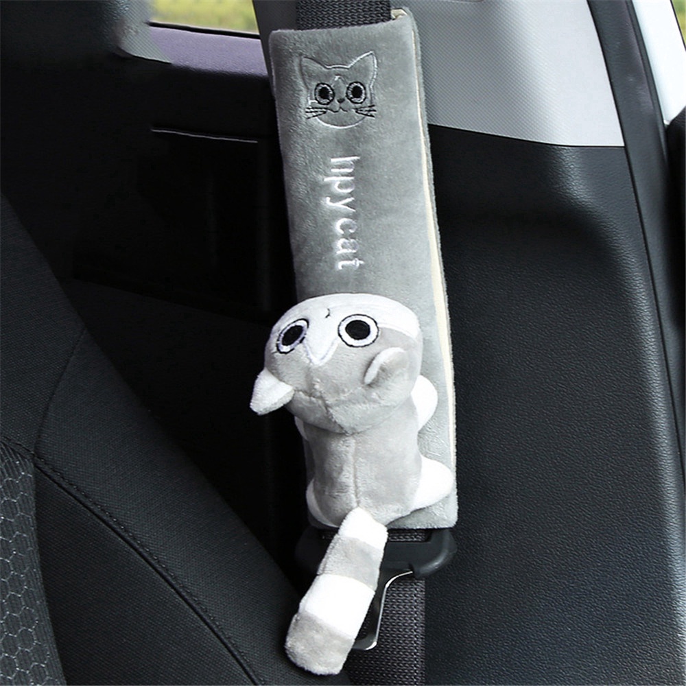 1 Pcs Kartun Lucu Sabuk Pengaman Mobil Bahu Anak Safety Belt Cover holder Seat Belt Seasons Extended Car Seat Belt Cover