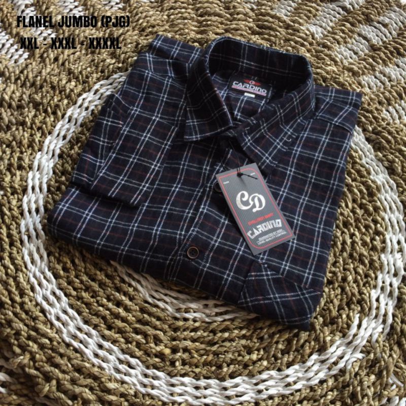 Kemeja Flanel Pria Ukuran Jumbo XXL, XXXL, XXXXL Motif Kotak Kotak Lengan Panjang/kemeja pria dewasa