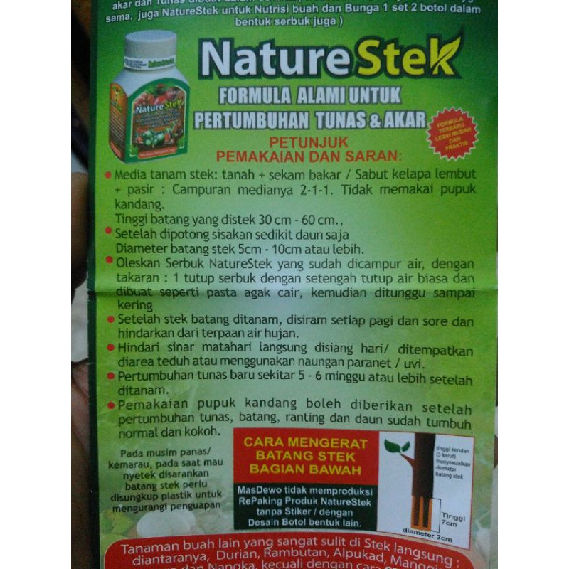 Nature Stek 100gr Penumbuh Akar