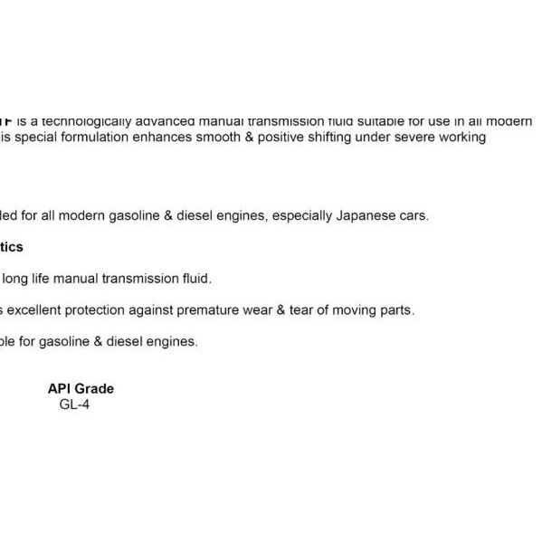 ♠ OLI mtf IDEMITSU transmisi MANUAL ♛