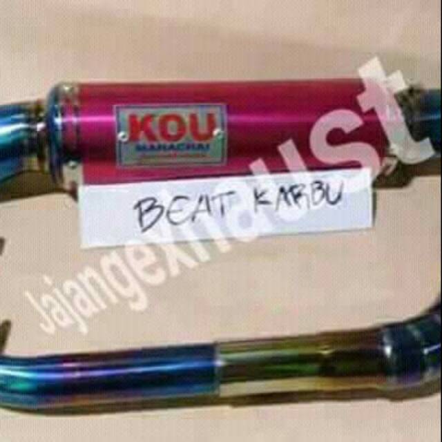 Knalpot kou matik full biru.