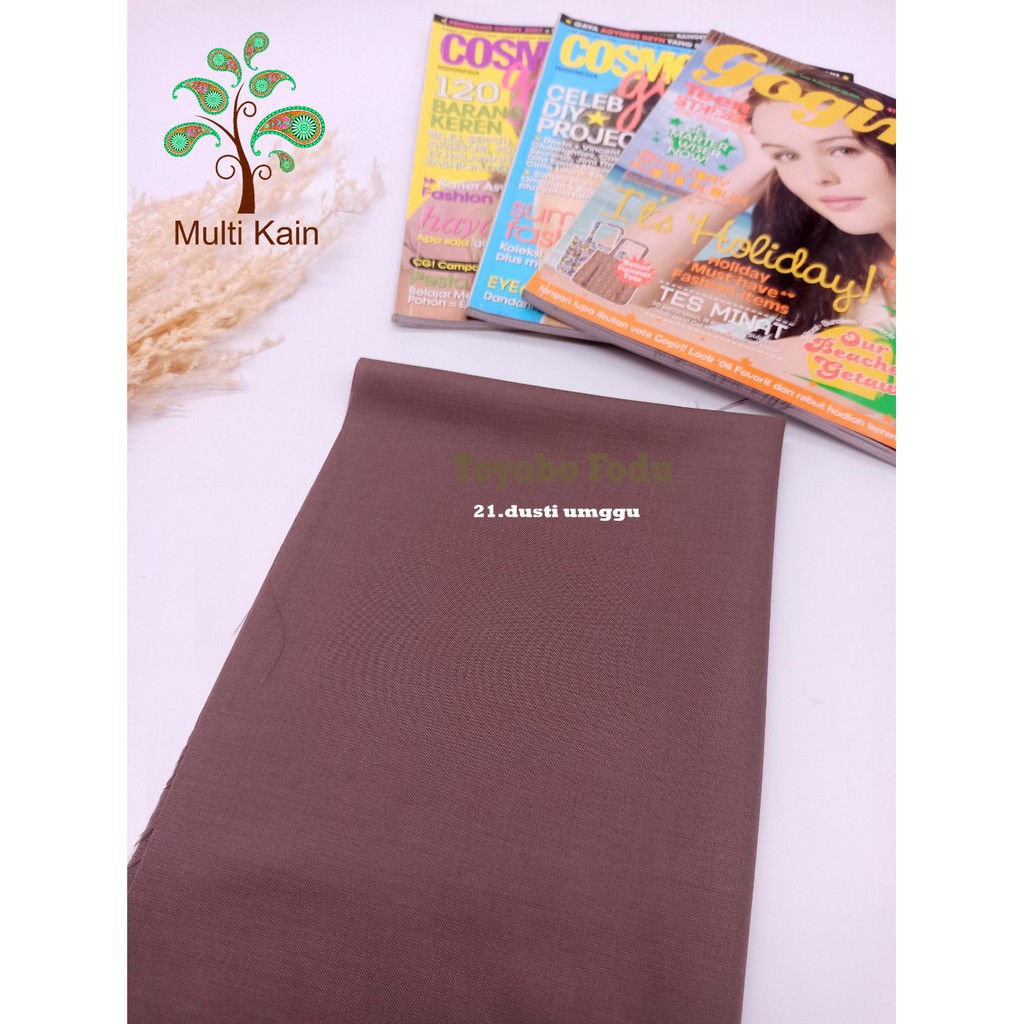Bahan Multi kain katun cotton toyobo FODU (COPYRIGHT, TERDAFTAR) asli premium-FODU21 dusty ungu