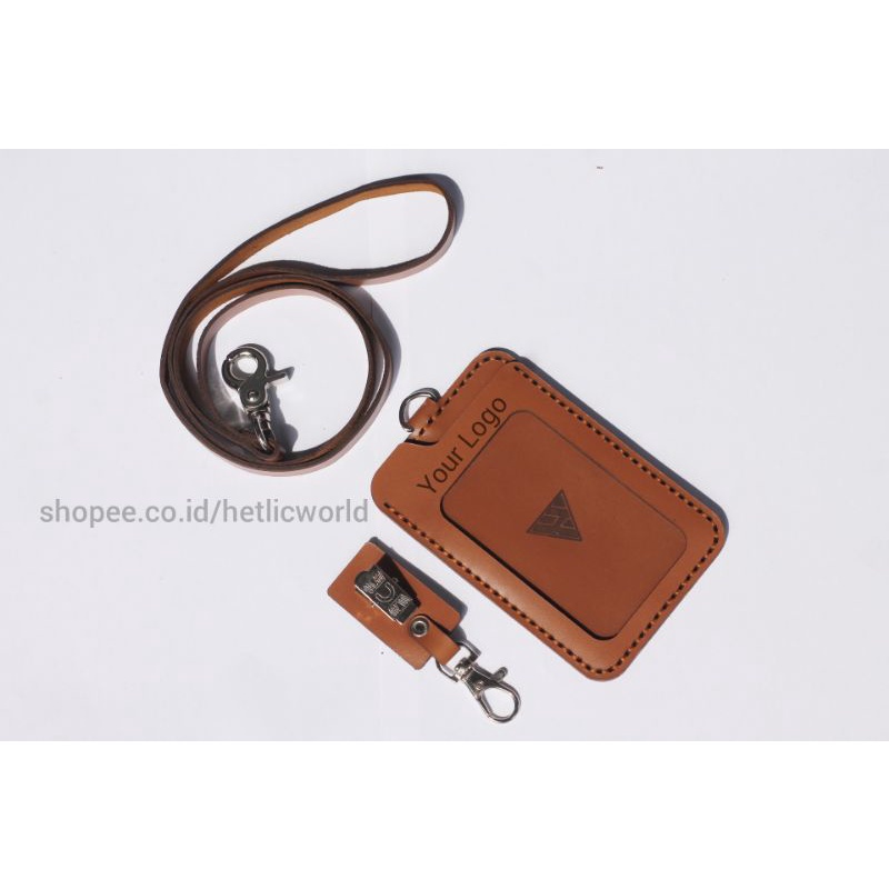 

name tag kulit asli id card holder name tag custom lanyard name tag kulit lanyard dan penjepit