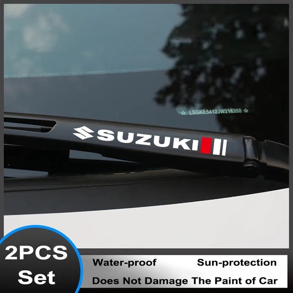 2pcs Suzuki Wiper Stiker Kaca Depan Belakang Decals Untuk Suzuki K1 K3 K4 K5 K6 K7 K8 K9 K10 Sv650 Sv1000s