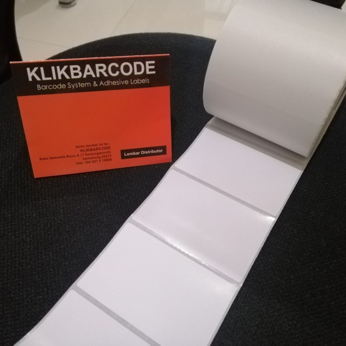 

LABEL BARCODE 80 X 50 (1 LINE) KERTAS STICKER LABEL SEMICOATED 80x50