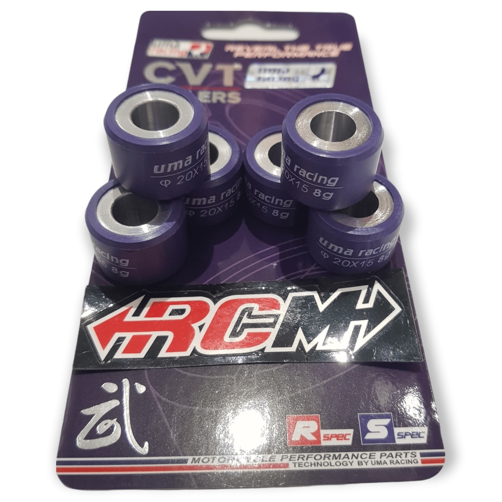ROLLER ROLER ROLLERS CVT WEIGHT SET ISI 6 PC VARIO 125 150 VARIO125 VARIO150 PCX 125 150 PCX125 PCX150 GENIO BEAT FI 2020 8GR 8GRAM 8 GRAM 8G ORI ORIGINAL UMA RACING ASLI