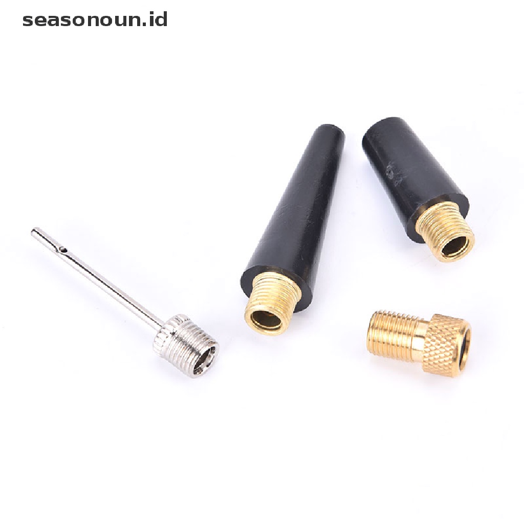 (seasonoun) 4pcs Adapter Nozzle Jarum Untuk Pompa Ban Sepeda / Bola Sepak