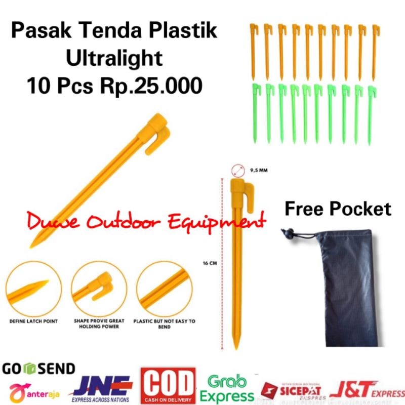 PASAK TENDA-PASAK TENDA DUM-PENGENCANG TALI TENDA-PASAK BESI