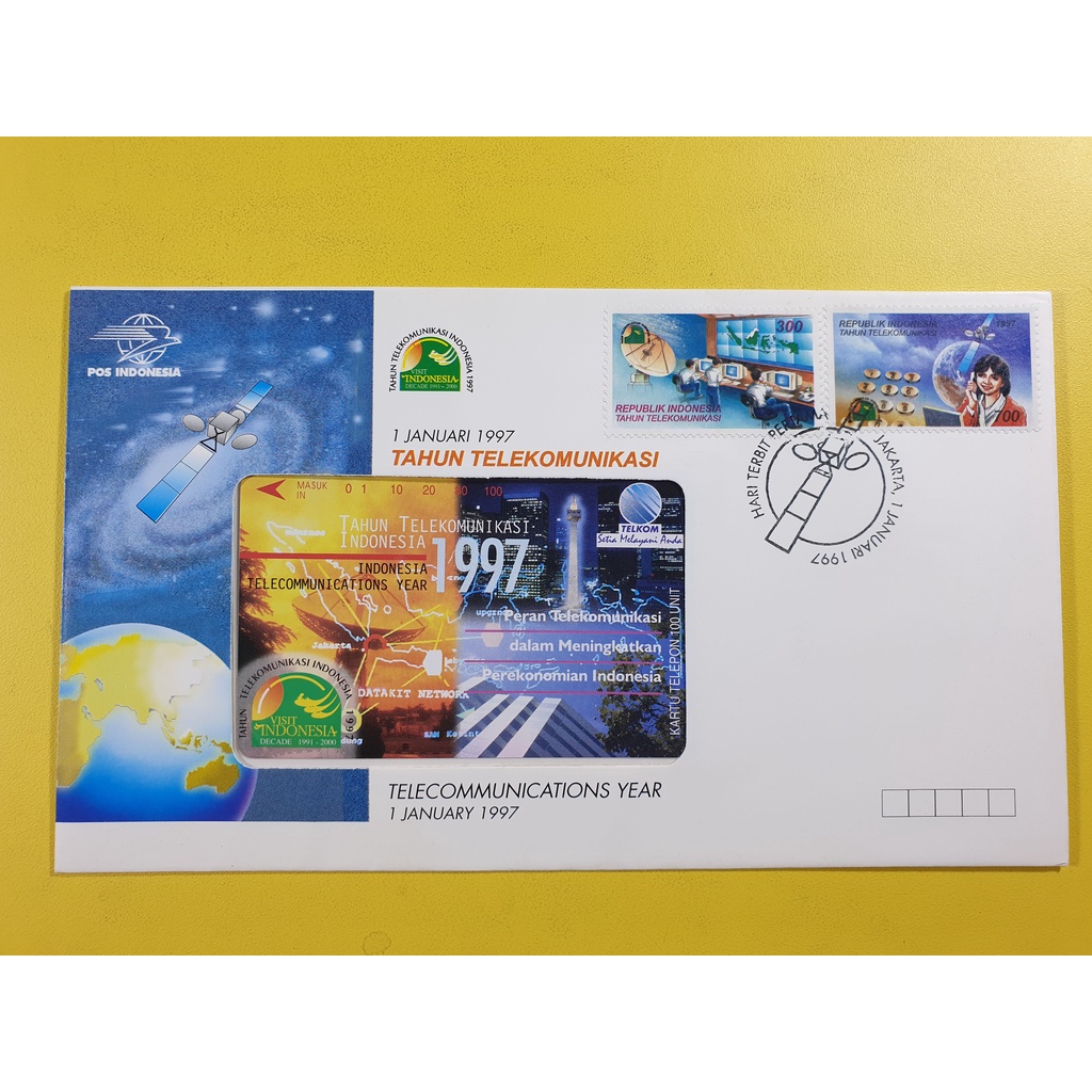 

PERANGKO SHP + KARTU TELEPON TAHUN TELEKOMUNIKASI 1997