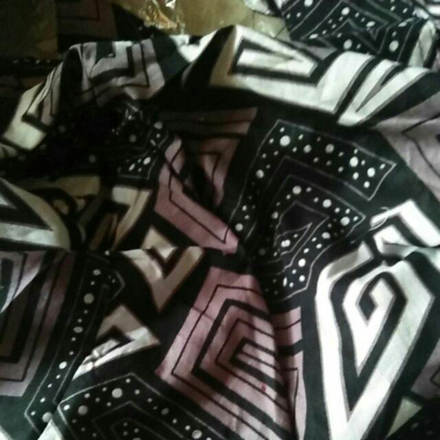 Asifa Batik Hrb026 Kenongo Kemeja Tosca Pendek Pekalongan Padi M L Xl Sogan Tulis Halus Kemeja Batik