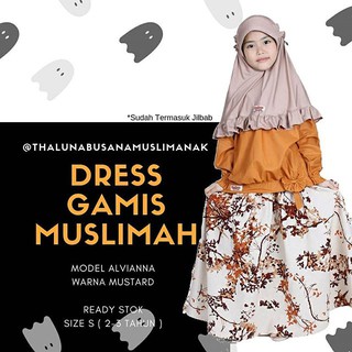 101 Model Baju Muslim Anak Perempuan Warna Orange Terbaru