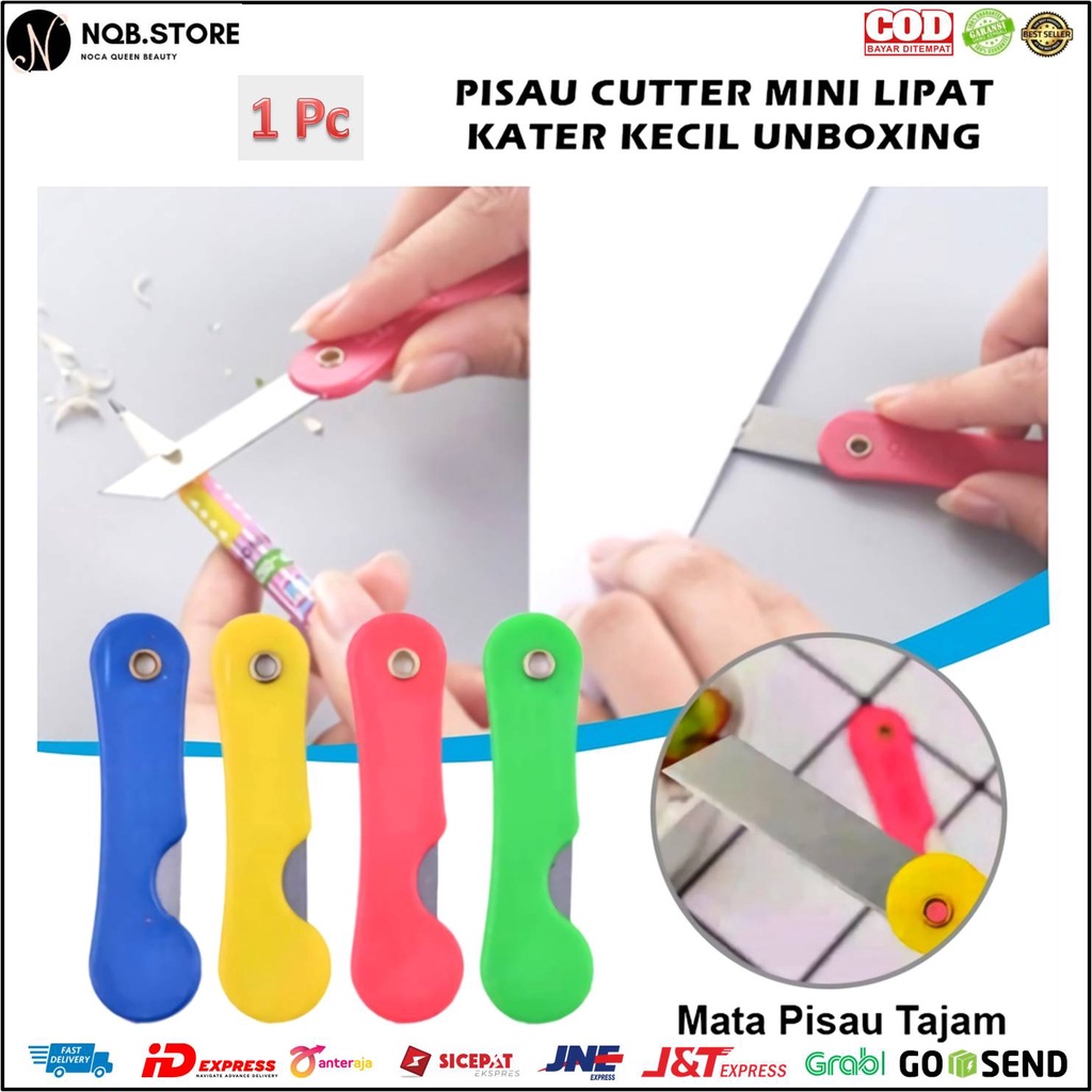 

NQB - Pisau Cutter Lipat Mini Murah Pemotong Kertas Kater Kecil Alat Unboxing Cuter