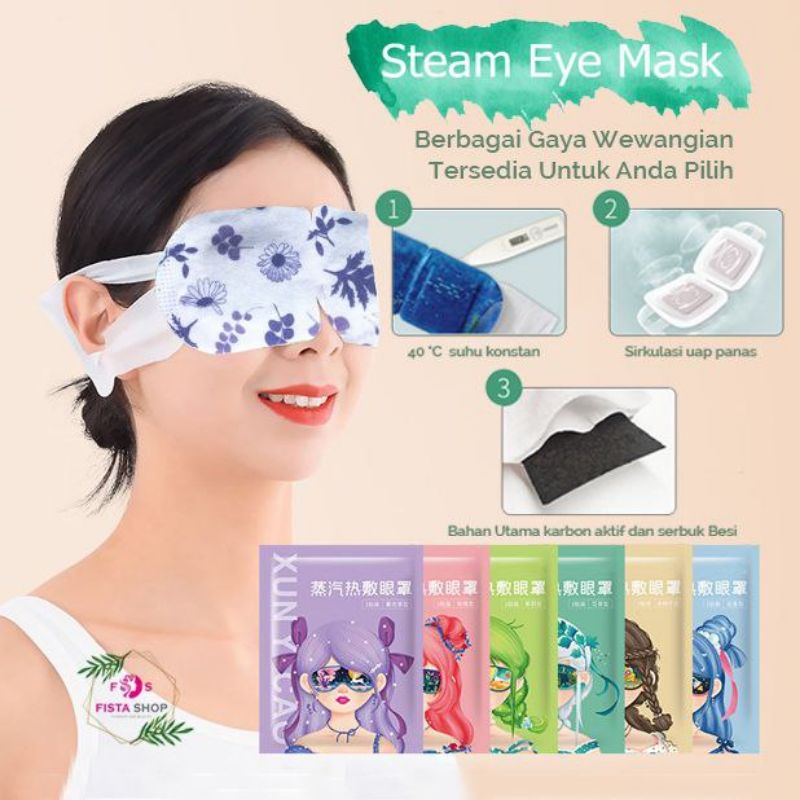 Steam Eye Mask Aromatherapy masker mata uap kompes mata lelah bebbo