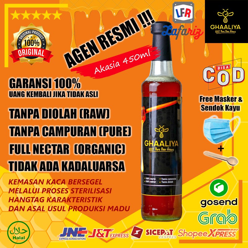 

Madu Murni Hutan Asli 450ml Nektar Bunga Akasia 100% Alami Pure Natural Raw Honey Minuman Kesehatan