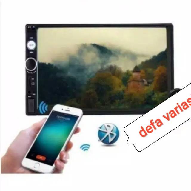 Head unit mobil Double Din LED dengan mirror link android universal Innova lama/new/baru