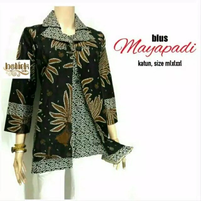 Blouse Batik Katun Parisma Top Wanita Seragam Formal Exclusive Premium Cewek Mayapadi
