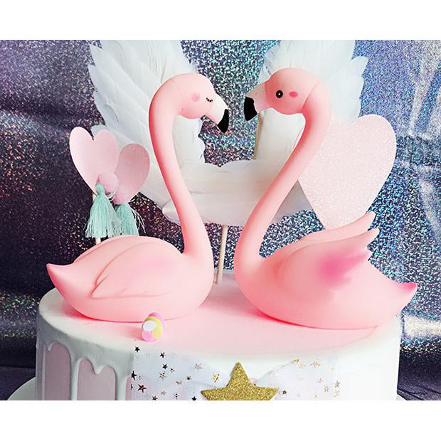 PERALATAN BAKING TOPPER FLAMINGGO BONEKA FIGURE PINK ANGSA PERLENGKAPAN DAPUR
