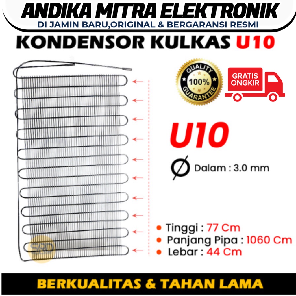 Kondensor Kulkas - Condensor U10 Berkualitas Awet dan Tahan Lama