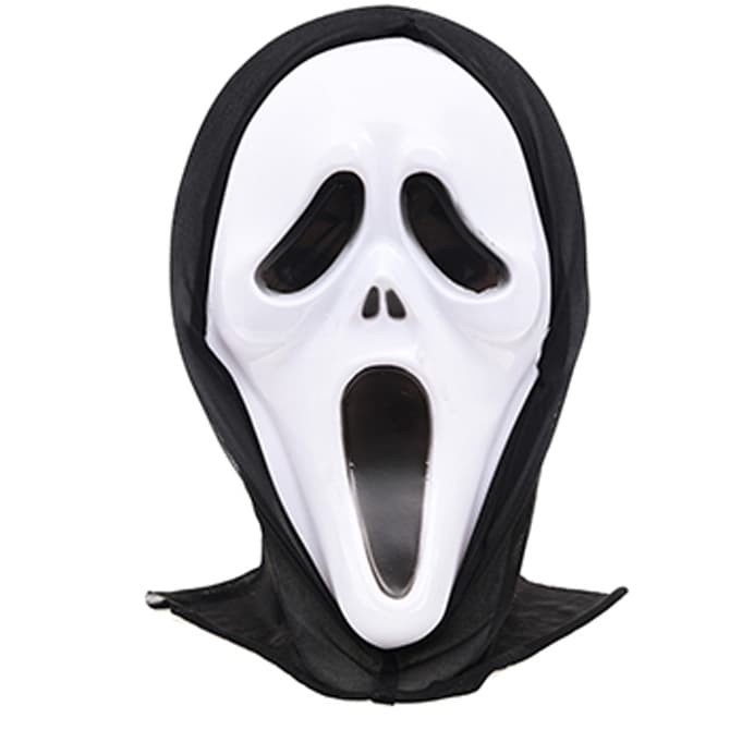 TOPENG HALLOWEEN SCREAM KOSTUM HANTU SERAM HALOWEEN SCARY MASK