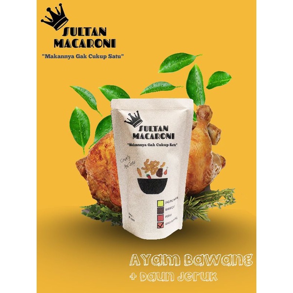 

MAKARONI/ SULTAN MACARONI 80 gram ( Ayam Bawang + Daun Jeruk)