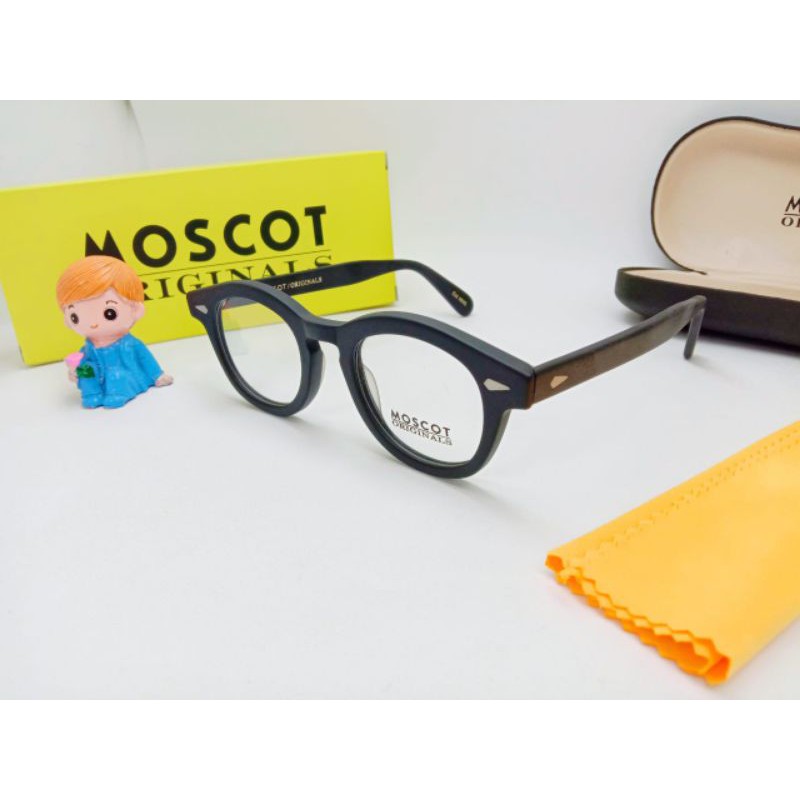 frame Kacamata Pria Moscot Lemtosh Black Grade original